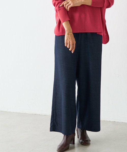 美品ビアズリーマルチウエストリブパンツ1ライトグレー 美品ビアズリーマルチウエストリブパンツ1ライトグレー