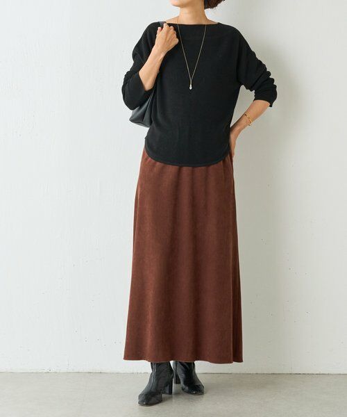 BEARDSLEY / ビアズリー ロング・マキシ丈スカート | スエード風ロングスカート | 詳細1