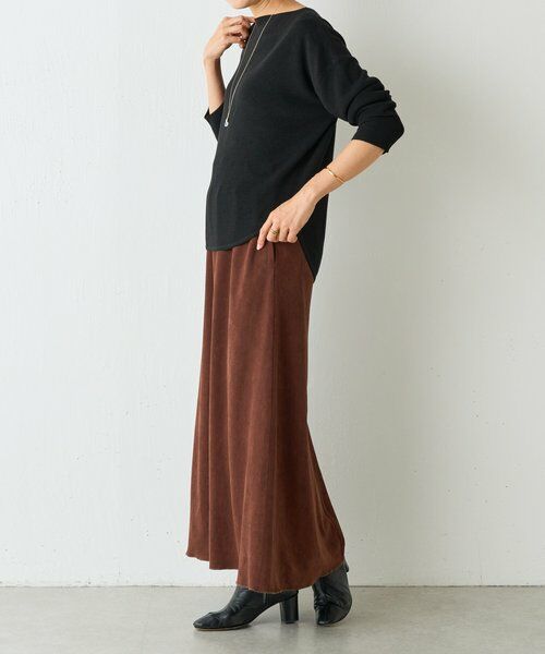 BEARDSLEY / ビアズリー ロング・マキシ丈スカート | スエード風ロングスカート | 詳細2