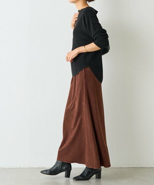 BEARDSLEY / ビアズリー ロング・マキシ丈スカート | スエード風ロングスカート | 詳細3