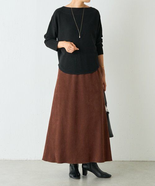 BEARDSLEY / ビアズリー ロング・マキシ丈スカート | スエード風ロングスカート | 詳細5