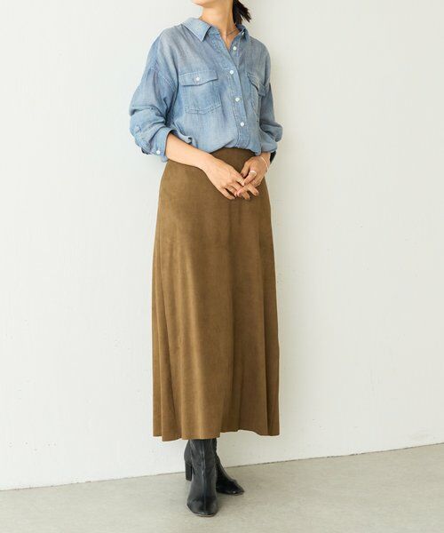 BEARDSLEY / ビアズリー ロング・マキシ丈スカート | スエードバックテールスカート | 詳細10