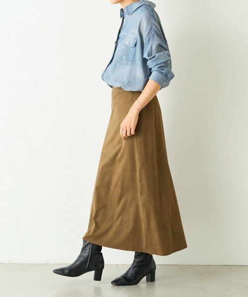 BEARDSLEY / ビアズリー ロング・マキシ丈スカート | スエードバックテールスカート | 詳細11