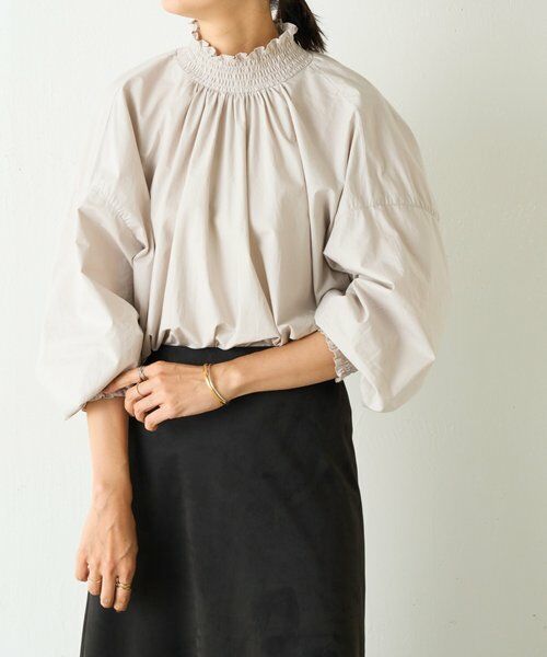 BEARDSLEY / ビアズリー シャツ・ブラウス | シャーリングハイネックシャツ | 詳細18