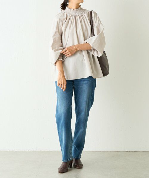 BEARDSLEY / ビアズリー シャツ・ブラウス | シャーリングハイネックシャツ | 詳細4