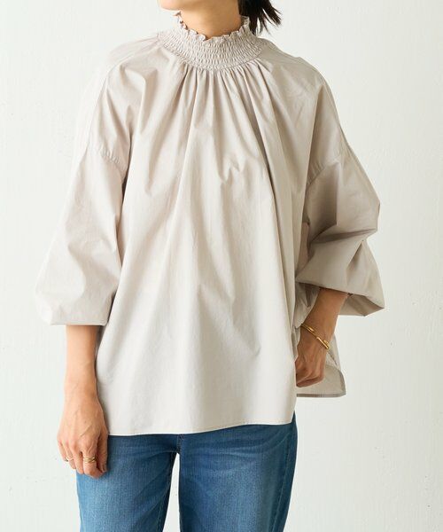 BEARDSLEY / ビアズリー シャツ・ブラウス | シャーリングハイネックシャツ | 詳細5