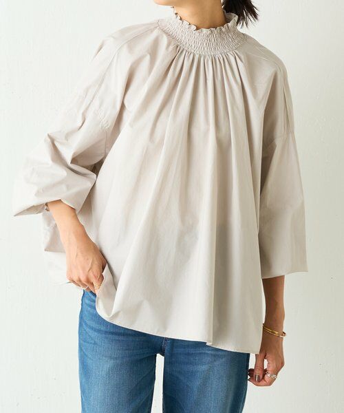 BEARDSLEY / ビアズリー シャツ・ブラウス | シャーリングハイネックシャツ | 詳細9