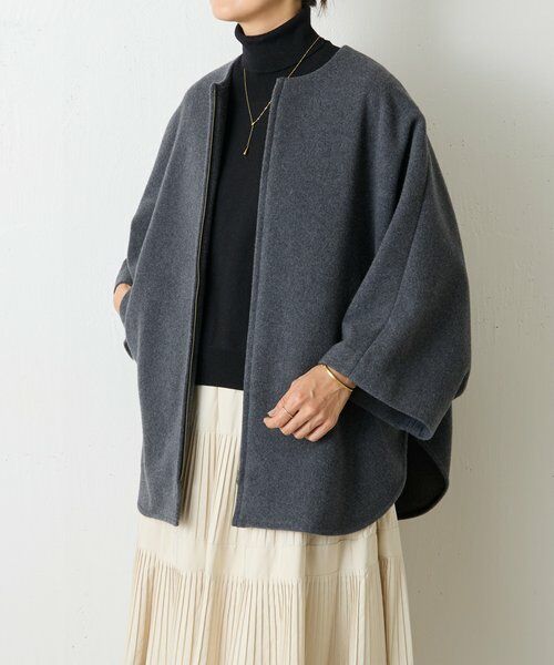 リバーシブル ウール ポンチョコート /BEARDSLEY リバーシブル ウール ポンチョコート /BEARDSLEY