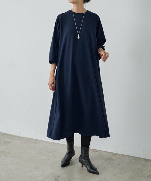 ビアズリーストライプ 長袖 ロングワンピースsize0 美品【BEARDSLEY】ビアズリー ロング シャツワンピース