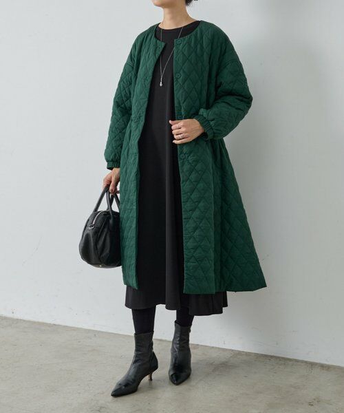 ビアズリー　リネンTワンピース　ロング　マキシ丈　ゆったり　サイズ0　麻　緑 BEARDSLEY（ビアズリー）の「リネンTワンピース（ワンピース