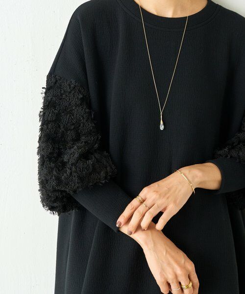 BEARDSLEY / ビアズリー ミニ丈・ひざ丈ワンピース | 袖パフジャガードワンピース | 詳細10