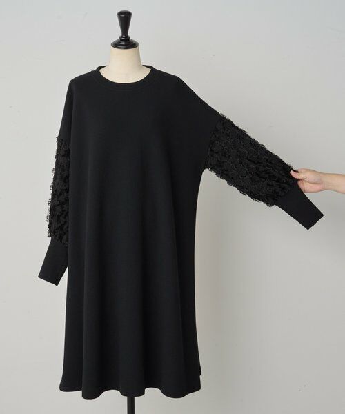 BEARDSLEY / ビアズリー ミニ丈・ひざ丈ワンピース | 袖パフジャガードワンピース | 詳細14