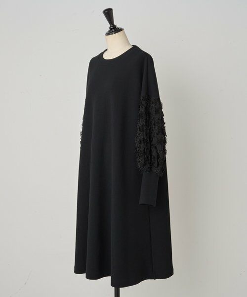 BEARDSLEY / ビアズリー ミニ丈・ひざ丈ワンピース | 袖パフジャガードワンピース | 詳細15