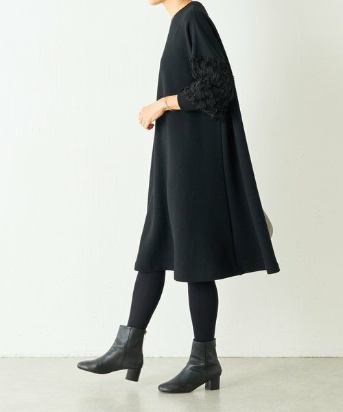 BEARDSLEY / ビアズリー ミニ丈・ひざ丈ワンピース | 袖パフジャガードワンピース | 詳細2