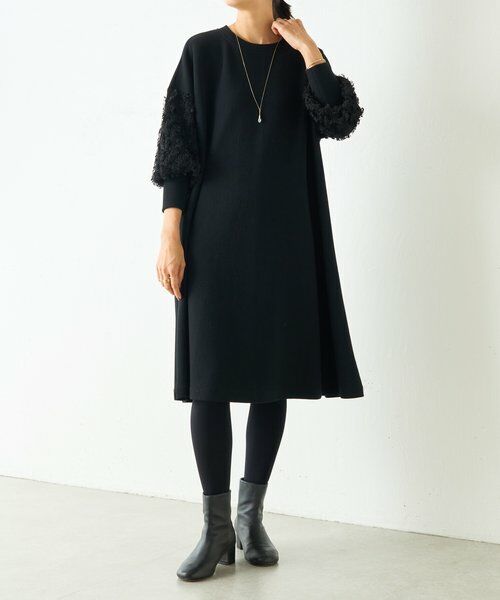 BEARDSLEY / ビアズリー ミニ丈・ひざ丈ワンピース | 袖パフジャガードワンピース | 詳細5