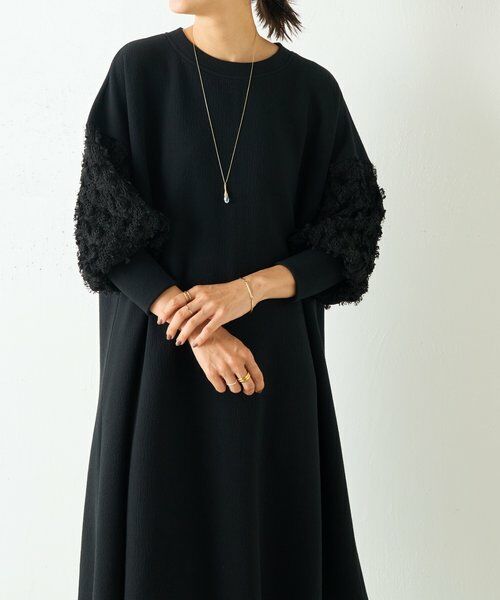 BEARDSLEY / ビアズリー ミニ丈・ひざ丈ワンピース | 袖パフジャガードワンピース | 詳細6