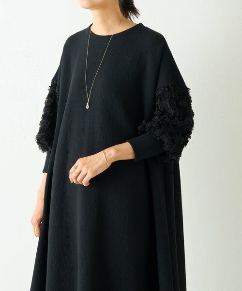 BEARDSLEY / ビアズリー ミニ丈・ひざ丈ワンピース | 袖パフジャガードワンピース | 詳細7