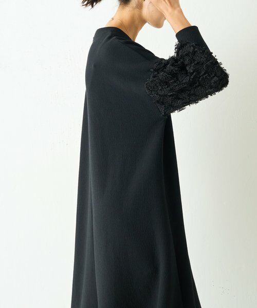 BEARDSLEY / ビアズリー ミニ丈・ひざ丈ワンピース | 袖パフジャガードワンピース | 詳細9