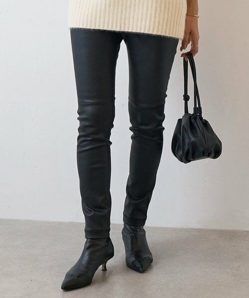 BEARDSLEY / ビアズリー その他パンツ | 《15 quinze》ストレッチレザーレギンスパンツ | 詳細17