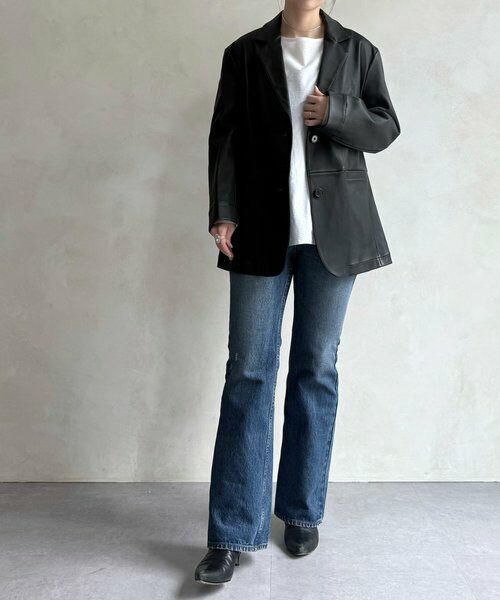 BEARDSLEY / ビアズリー その他アウター | 《15 quinze》ストレッチレザージャケット | 詳細1