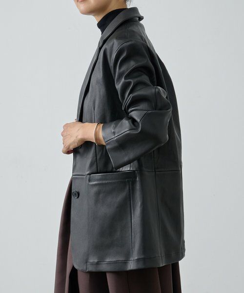 BEARDSLEY / ビアズリー その他アウター | 《15 quinze》ストレッチレザージャケット | 詳細4