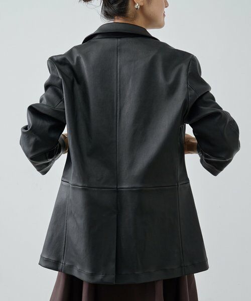 BEARDSLEY / ビアズリー その他アウター | 《15 quinze》ストレッチレザージャケット | 詳細5