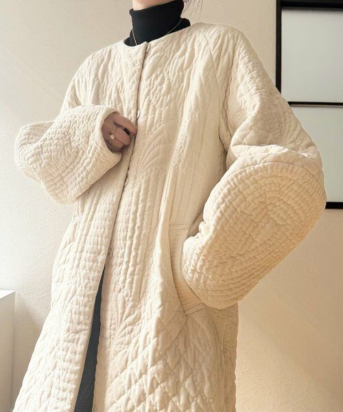 BEARDSLEY / ビアズリー その他アウター | 《15 quinze》刺繍キルトコート | 詳細4