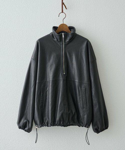 BEARDSLEY / ビアズリー その他アウター | 《15 quinze》ラムレザーハーフジッププルオーバー | 詳細1