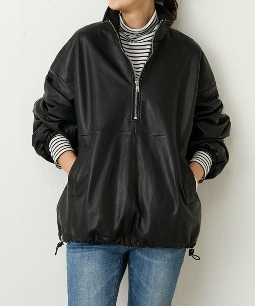 BEARDSLEY / ビアズリー その他アウター | 《15 quinze》ラムレザーハーフジッププルオーバー | 詳細11