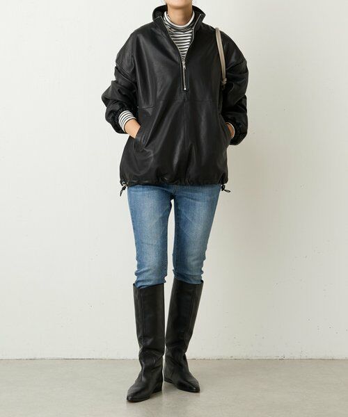 BEARDSLEY / ビアズリー その他アウター | 《15 quinze》ラムレザーハーフジッププルオーバー | 詳細14