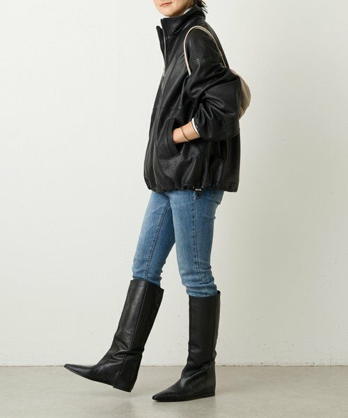 BEARDSLEY / ビアズリー その他アウター | 《15 quinze》ラムレザーハーフジッププルオーバー | 詳細15