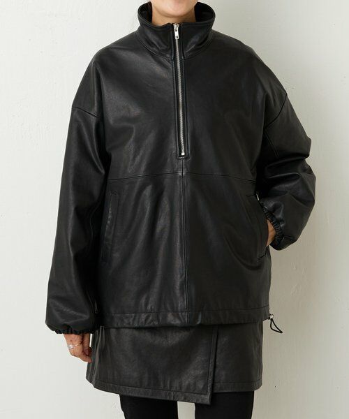 BEARDSLEY / ビアズリー その他アウター | 《15 quinze》ラムレザーハーフジッププルオーバー | 詳細17