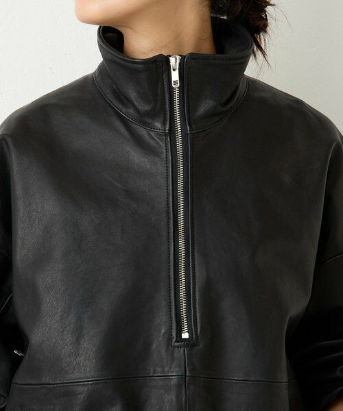 BEARDSLEY / ビアズリー その他アウター | 《15 quinze》ラムレザーハーフジッププルオーバー | 詳細18