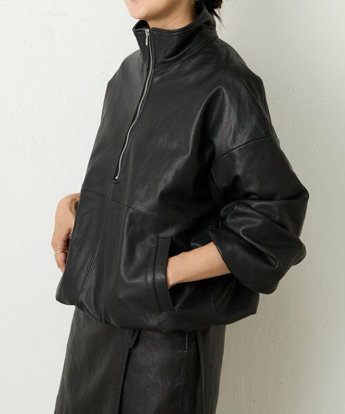 BEARDSLEY / ビアズリー その他アウター | 《15 quinze》ラムレザーハーフジッププルオーバー | 詳細3