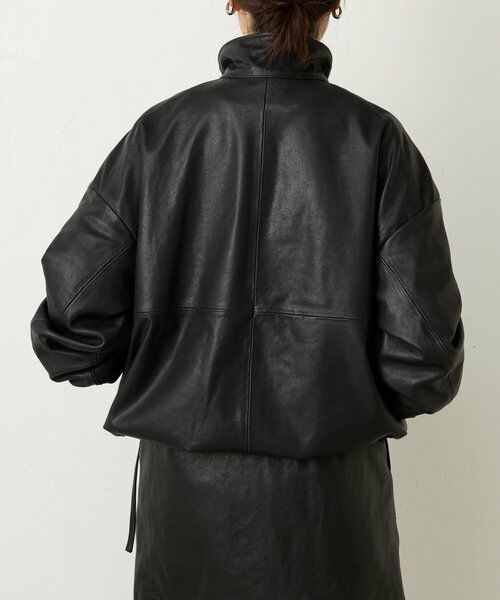 BEARDSLEY / ビアズリー その他アウター | 《15 quinze》ラムレザーハーフジッププルオーバー | 詳細4