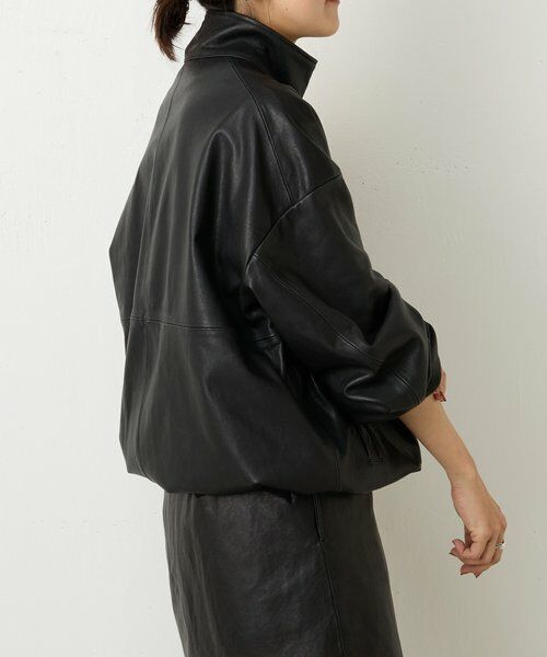 BEARDSLEY / ビアズリー その他アウター | 《15 quinze》ラムレザーハーフジッププルオーバー | 詳細5