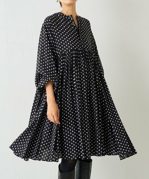 BEARDSLEY / ビアズリー シャツ・ブラウス | ドットギャザーチュニック | 詳細3