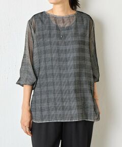 BEARDSLEY / ビアズリー シャツ・ブラウス | グレンチェックベルベットプルオーバー