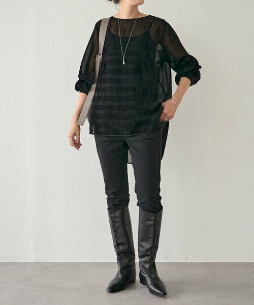 BEARDSLEY / ビアズリー シャツ・ブラウス | グレンチェックベルベットプルオーバー | 詳細10