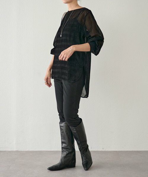 BEARDSLEY / ビアズリー シャツ・ブラウス | グレンチェックベルベットプルオーバー | 詳細11