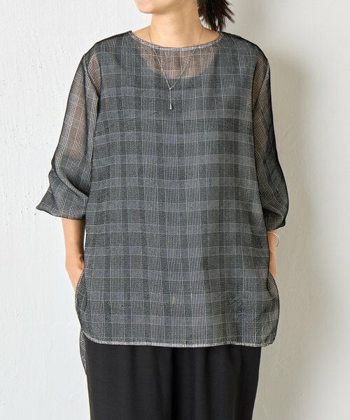 BEARDSLEY / ビアズリー シャツ・ブラウス | グレンチェックベルベットプルオーバー | 詳細18