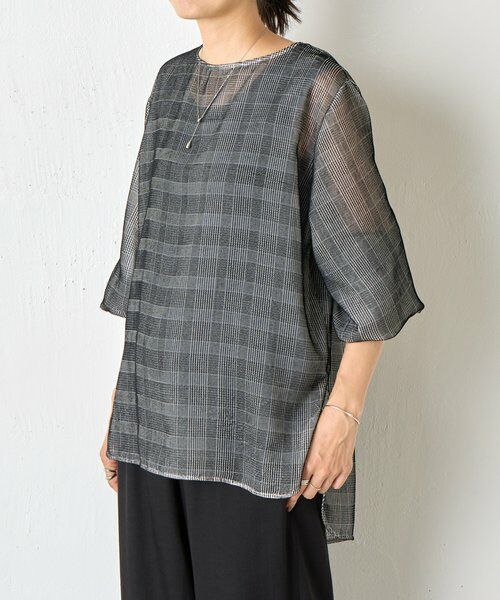 BEARDSLEY / ビアズリー シャツ・ブラウス | グレンチェックベルベットプルオーバー | 詳細19