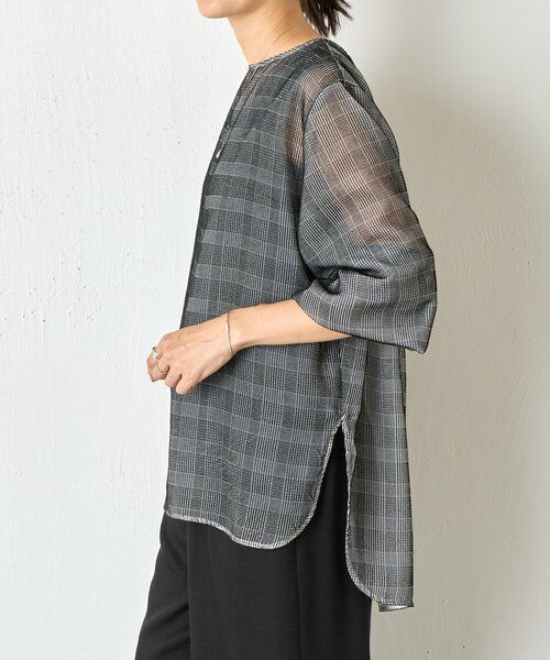 BEARDSLEY / ビアズリー シャツ・ブラウス | グレンチェックベルベットプルオーバー | 詳細20