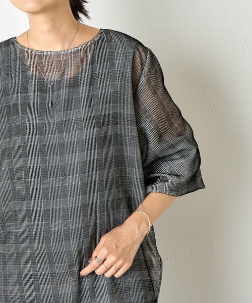 BEARDSLEY / ビアズリー シャツ・ブラウス | グレンチェックベルベットプルオーバー | 詳細22