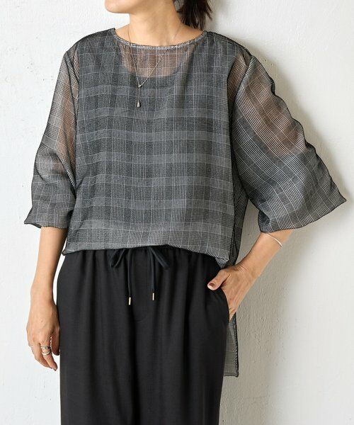 BEARDSLEY / ビアズリー シャツ・ブラウス | グレンチェックベルベットプルオーバー | 詳細26