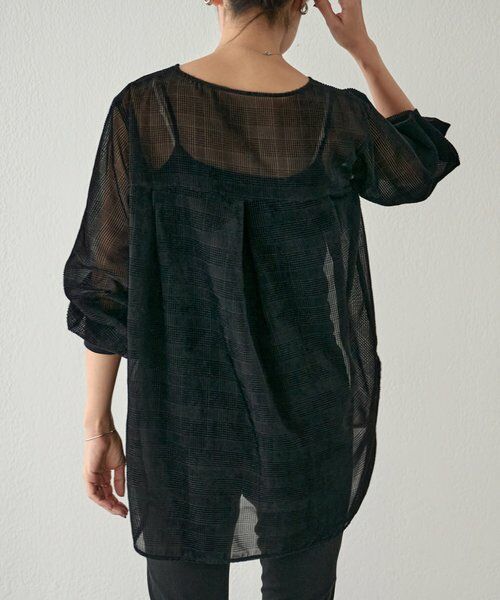 BEARDSLEY / ビアズリー シャツ・ブラウス | グレンチェックベルベットプルオーバー | 詳細4