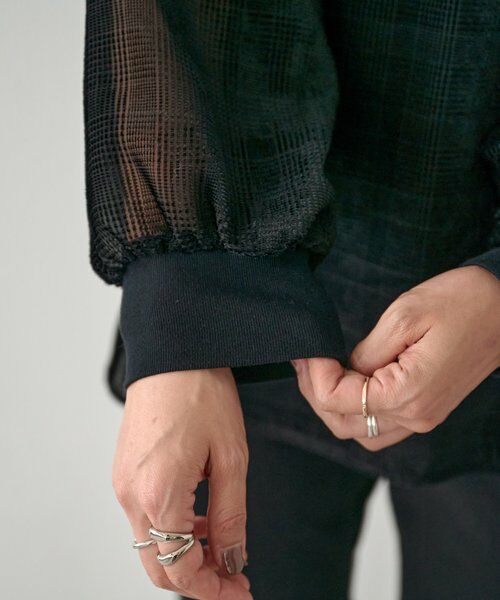 BEARDSLEY / ビアズリー シャツ・ブラウス | グレンチェックベルベットプルオーバー | 詳細7