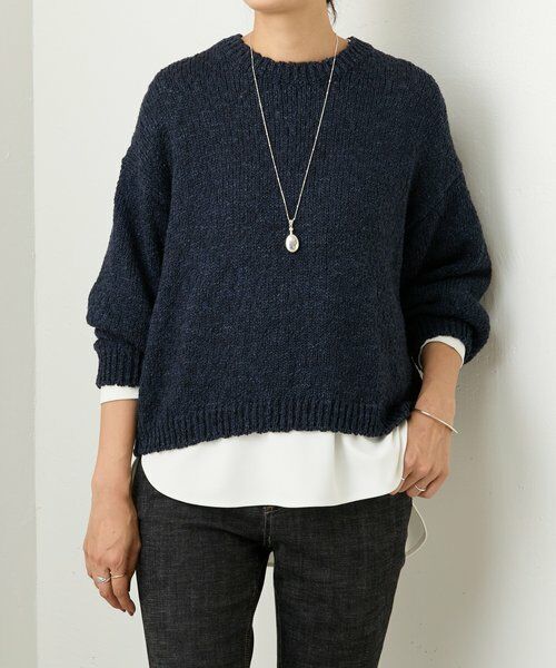 BEARDSLEY / ビアズリー ニット・セーター | コットンスラブデニムライクプルオーバー | 詳細1