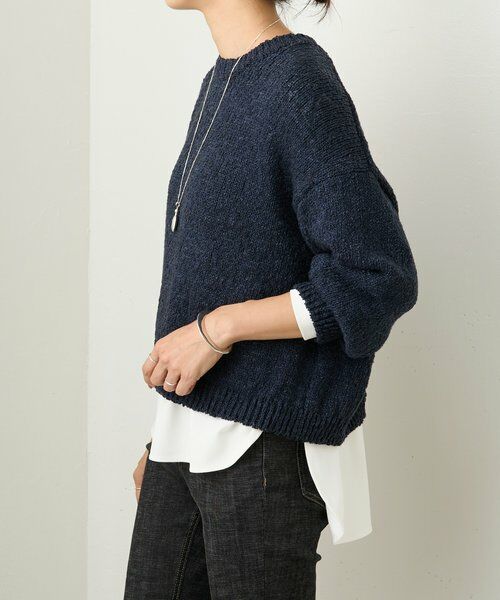 BEARDSLEY / ビアズリー ニット・セーター | コットンスラブデニムライクプルオーバー | 詳細3