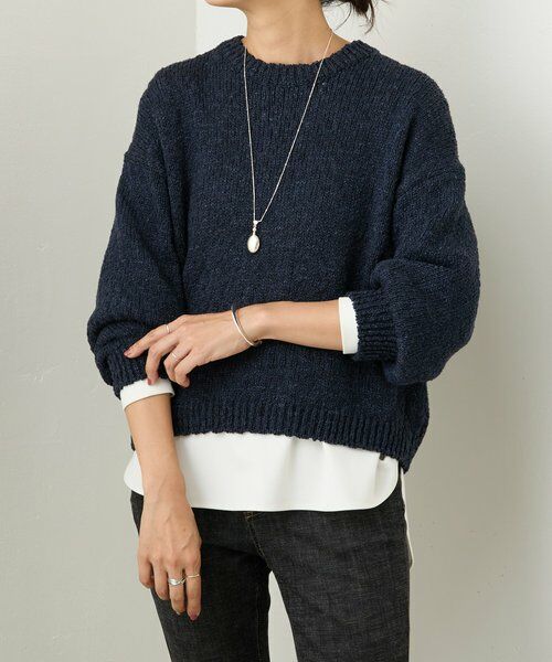 BEARDSLEY / ビアズリー ニット・セーター | コットンスラブデニムライクプルオーバー | 詳細5